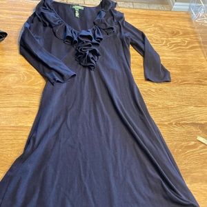 Polo Ralph LAUREN Navy blue ruffle dress Size 2 Perfect condition